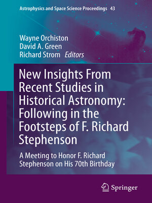 cover image of New Insights From Recent Studies in Historical Astronomy